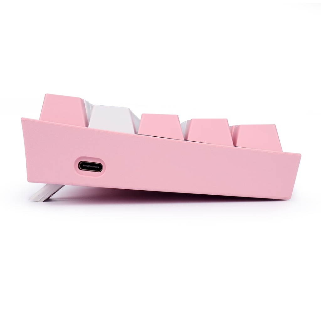 TECLADO GAMER REDRAGON FIZZ PRO K616 CON LUCES RGB SWITCH ROJO EN ESPAÑOL (BLANCO-ROSA)