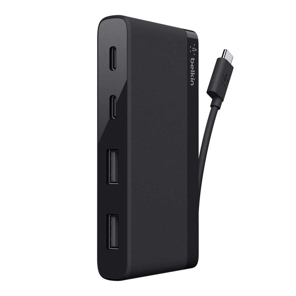 MULTIPUERTO BELKIN F4U090BTBLK 4 PUERTOS 2 USB TIPO C 2 USB TIPO A (NEGRO)