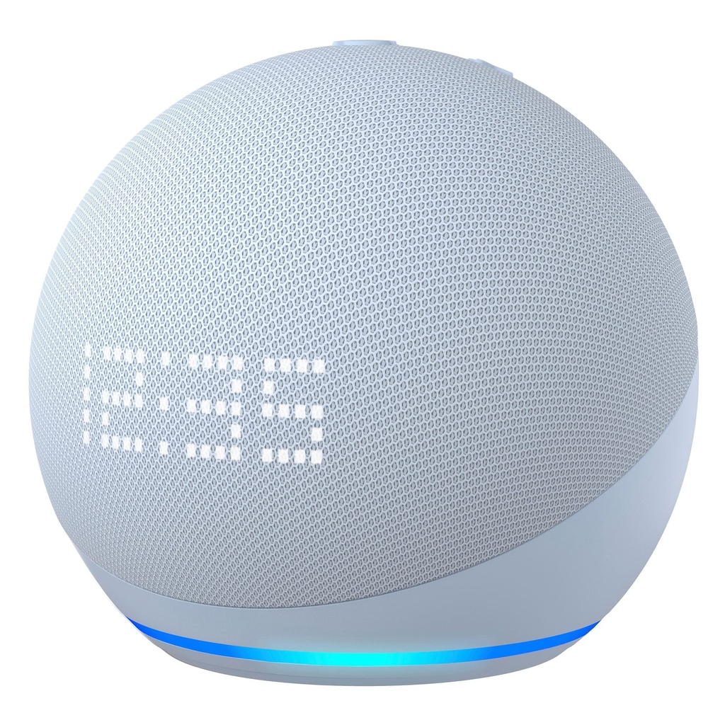 ALTAVOZ INTELIGENTE AMAZON ECHO DOT 5TA GENERACION CON RELOJ (AZUL)