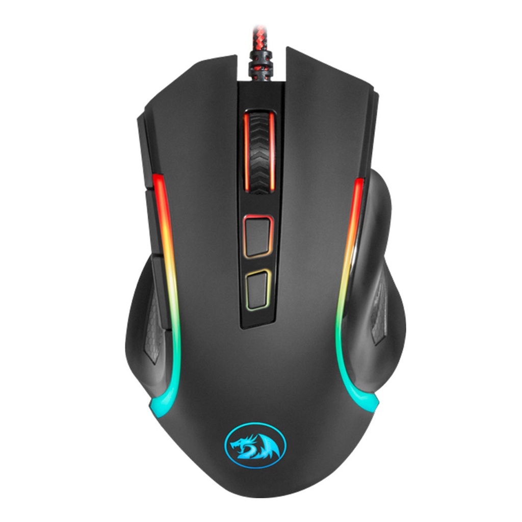MOUSE GAMER REDRAGON GRIFFIN M607 CON LUCES RGB (NEGRO)