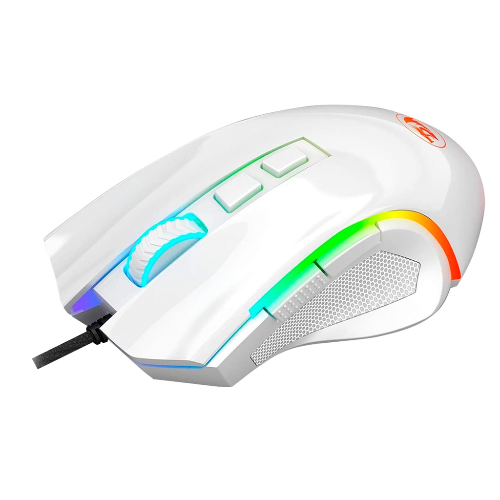 MOUSE GAMER REDRAGON GRIFFIN M607 CON LUCES RGB (BLANCO)