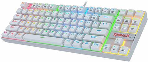 TECLADO GAMER REDRAGON KUMARA K552 CON LUCES RGB SWITCH AZUL EN ESPAÑOL (BLANCO)