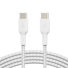 [0108033602] CABLE TRENZADO BELKIN USB TIPO C A USB TIPO C 1M CAB004BT1MWH (BLANCO)
