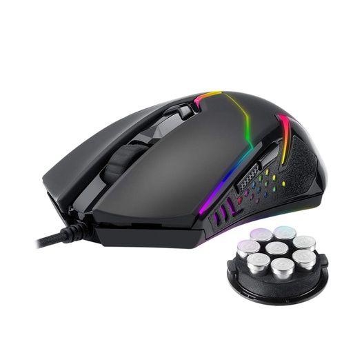 [0109068001] MOUSE GAMER REDRAGON CENTROPHORUS RGB M601RGB CON LUCES RGB (NEGRO)