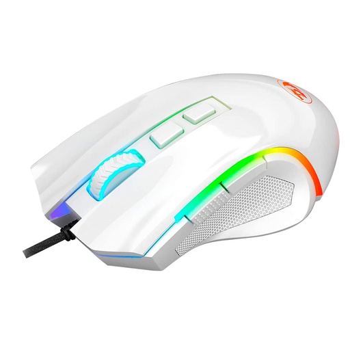 [0109068102] MOUSE GAMER REDRAGON GRIFFIN M607 CON LUCES RGB (BLANCO)