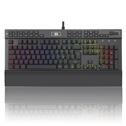 [0109069001] TECLADO GAMER REDRAGON YAMA K550-1-SP CON LUCES RGB SWITCH PURPURA EN ESPAÑOL (NEGRO)