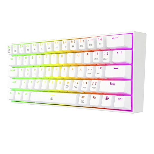 [0109069901] TECLADO GAMER REDRAGON DRAGONBORN K630 CON LUCES RGB SWITCH CAFE EN INGLES (BLANCO)